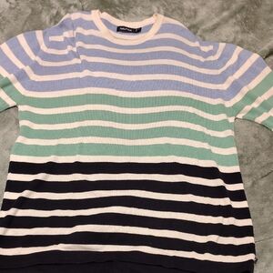 Nautica Multicolor Striped Knit Top